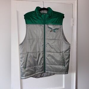 Mitchell & Ness Throwback Philadelphia Eagles Zip Vest Men’s Large Kelly Green